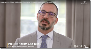 Video: Statement by Prince Rahim on Afghanistan — The Ismaili